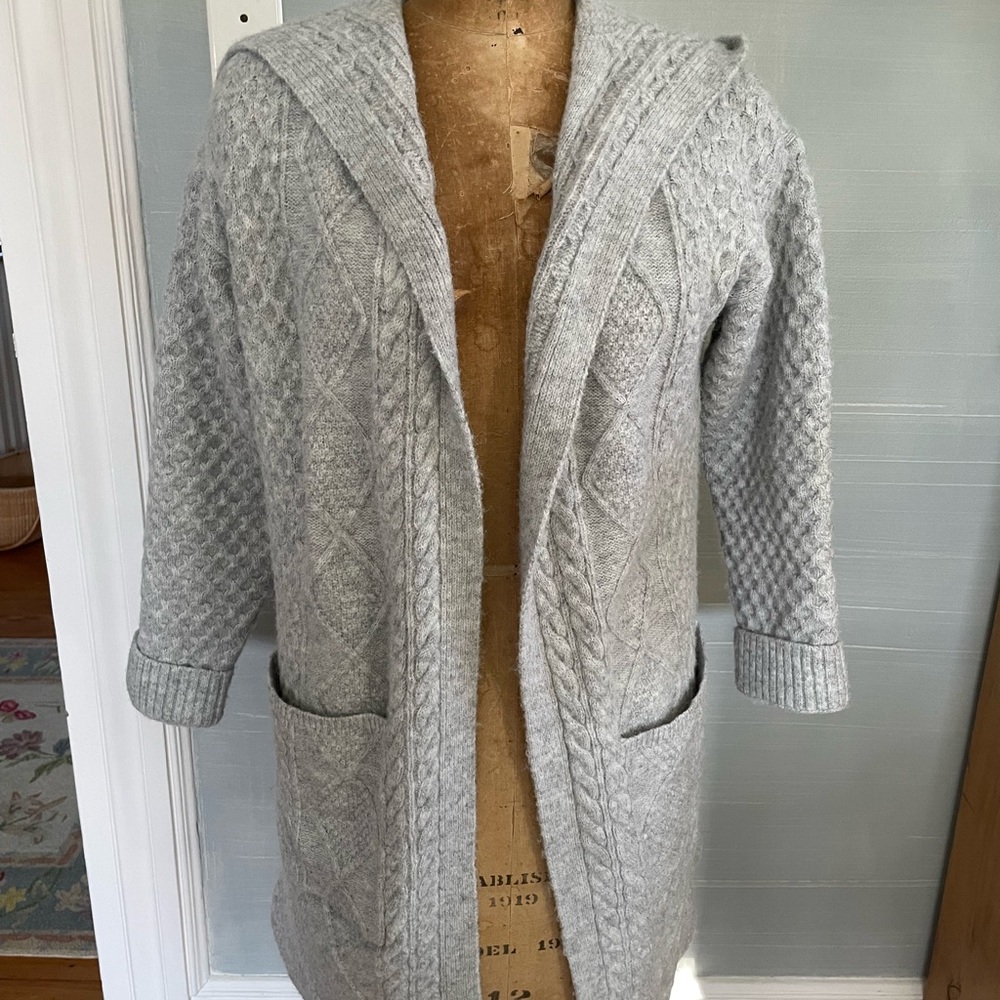 Style & Co. Gray Cable Knit Cardigan
